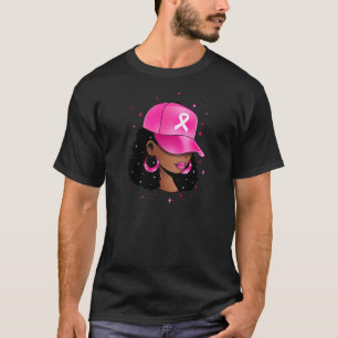 Camiseta Mês de consciência do câncer de mama Black Girl Fi