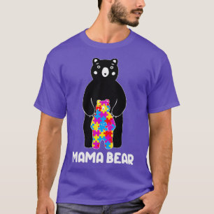 Camiseta Mês de Consciência do Urso e do Filho Autismo