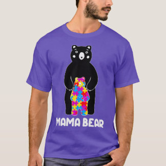 Camiseta Mês de Consciência do Urso e do Filho Autismo