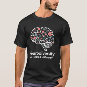 Camiseta Mês de Conscientização da Neurodiversidade Flores