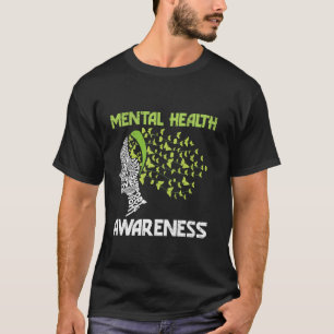 Camiseta Mês de Conscientização da Saúde Mental Nuvem de Pa