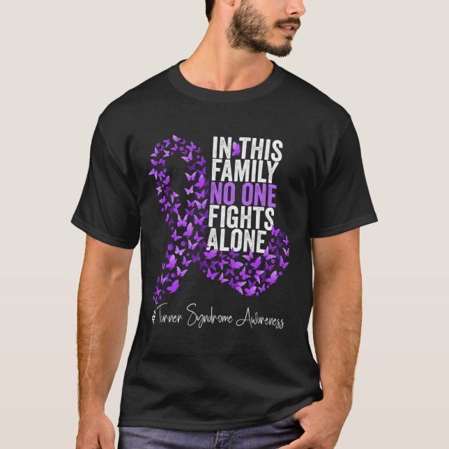 Camiseta Mês de Conscientização da Síndrome Laço Roxo  (Frente)