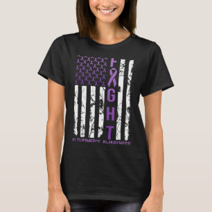 Camiseta Mês de Conscientização do Alzheimer Dia USA Fita d