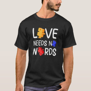 Camiseta Mês de Conscientização do Autismo Amor Sem Palavra