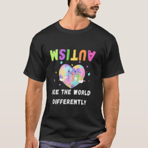 Camiseta Mês de Conscientização do Autismo Apoia Vendo o Mu