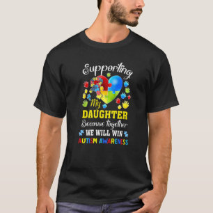 Camiseta Mês de Conscientização do Autismo Apoiando Minha F