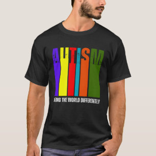 Camiseta Mês de Conscientização do Autismo Apoiar Ver o Mun
