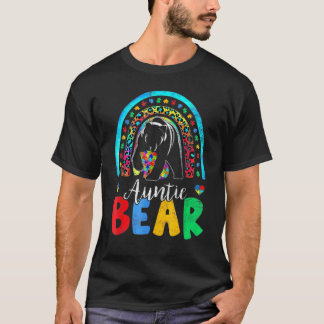 Camiseta Mês de Conscientização do Autismo Arco-íris Tia Ur