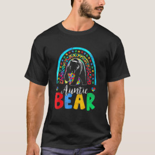 Camiseta Mês de Conscientização do Autismo Arco-íris Tia Ur