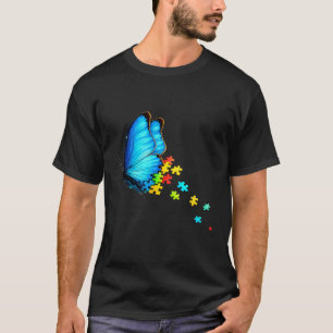 Camiseta Mês de Conscientização do Autismo Borboleta Azul P