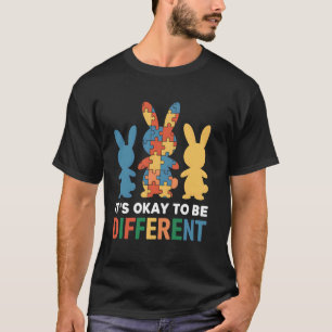 Camiseta Mês de Conscientização do Autismo É Okay Ser Difer