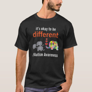 Camiseta Mês de Conscientização do Autismo É Okay Ser Difer
