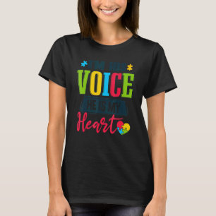 Camiseta Mês de Conscientização do Autismo Eu Sou a Voz Del