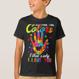 Camiseta Mês de Conscientização do Autismo Eu Vejo Suas Ver