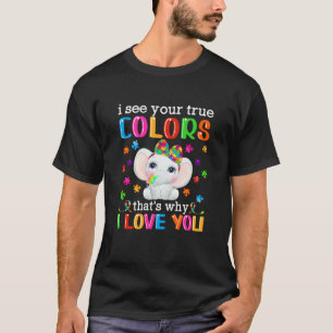 Camiseta Mês de Conscientização do Autismo Mamãe Papai Elef