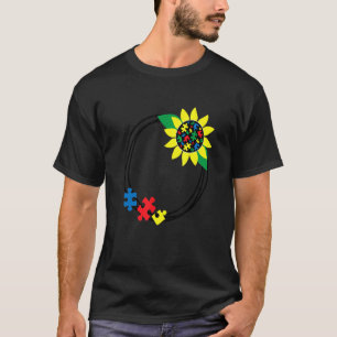 Camiseta Mês de Conscientização do Autismo Sunflower Apoia