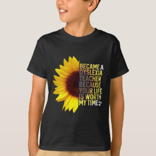 Camiseta Mês de Conscientização Girassol Trabalho Dislexia 