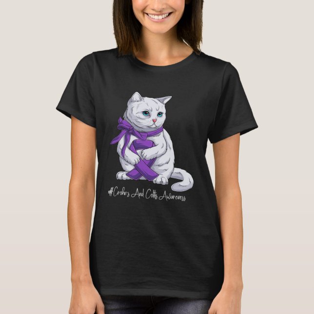 Camiseta Mês de Conscientização sobre a Doença de Crohn e C (Frente)