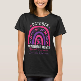 Camiseta Mês de Conscientização sobre Câncer de Mama e Viol