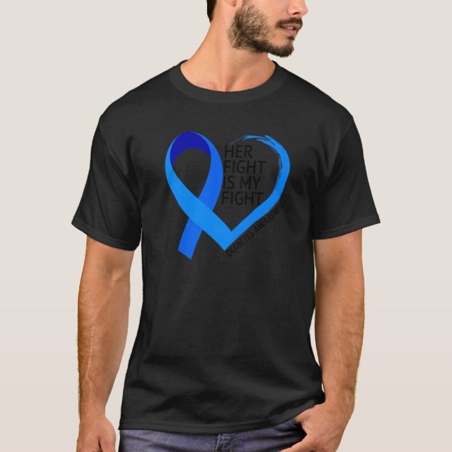 Camiseta Mês de Conscientização sobre Diabetes 2022 T1D T2D (Frente)