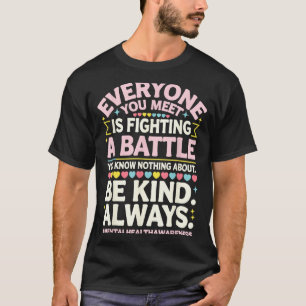 Camiseta Mês de Conscientização sobre Doenças de Saúde Ment