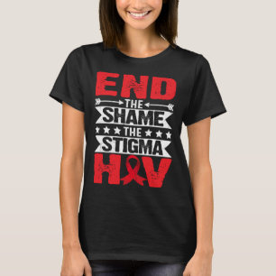 Camiseta Mês de Conscientização sobre HIV AIDS Acabe com a