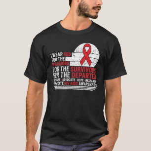 Camiseta Mês de Conscientização sobre Hiv Aids Eu Uso Verme