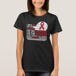 Camiseta Mês de Conscientização sobre Hiv Aids Eu Uso Verme