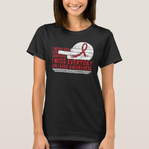 Camiseta Mês de Conscientização sobre Hiv Aids Eu Uso Verme