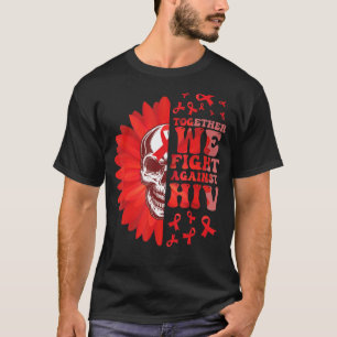 Camiseta Mês de Conscientização sobre HIV Aids  Juntos luta