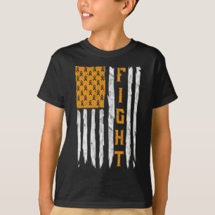 Camiseta Mês de Conscientização sobre Leucemia Bandeira Ame