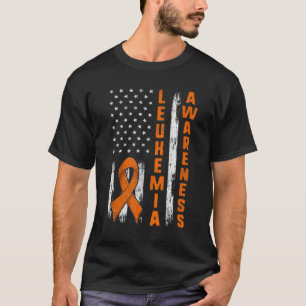 Camiseta Mês de Conscientização sobre Leucemia Bandeira Ame