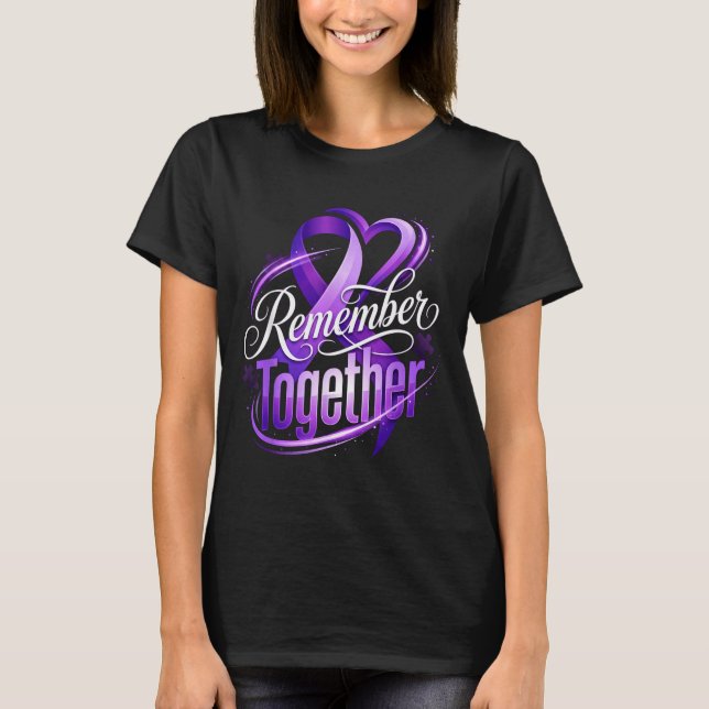 Camiseta Mês de conscientização sobre perda de memória e Al (Frente)