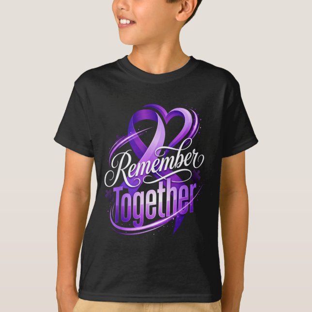 Camiseta Mês de conscientização sobre perda de memória e Al (Frente)