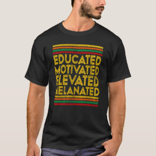 Camiseta Mês de História Negra Educado Motivado