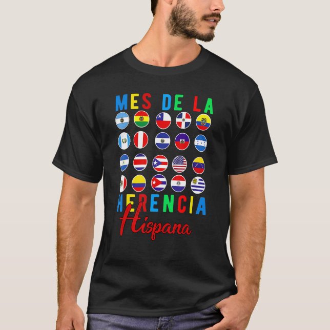 Camiseta Mes de la Herencia Hispana National Latino Countri (Frente)