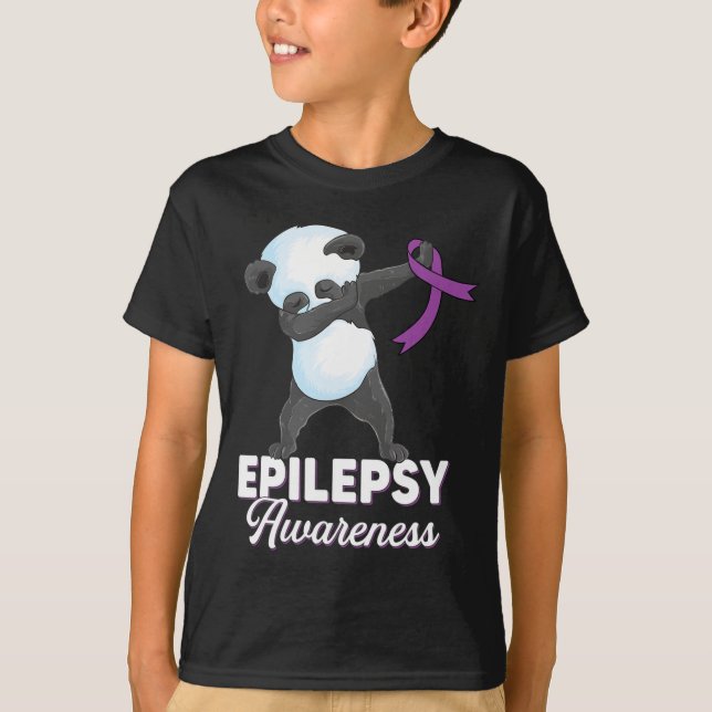 Camiseta Mês de sensibilização para a epilepsia Dabbing pan (Frente)