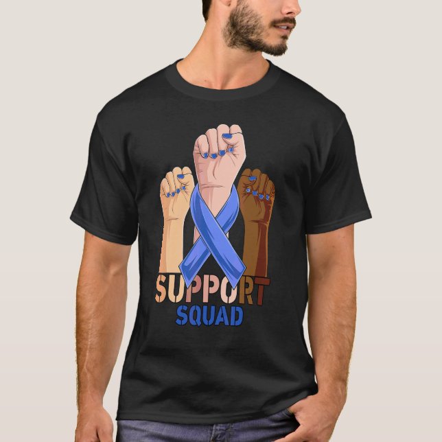 Camiseta Mês de Sensibilização para Diabetes de Esquadrão S (Frente)