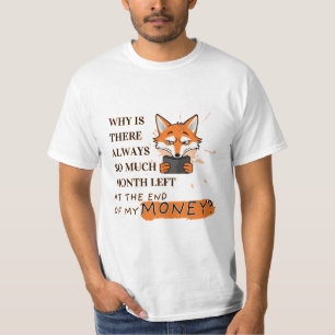 Camiseta Mês Demais, Muito Pouco Dinheiro