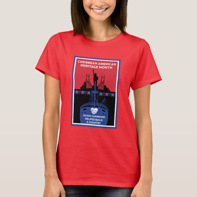 Camiseta Mês do Caribe Patrimônio Americano (Frente)