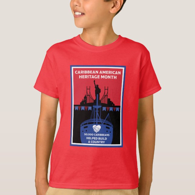 Camiseta Mês do Caribe Patrimônio Americano (Frente)