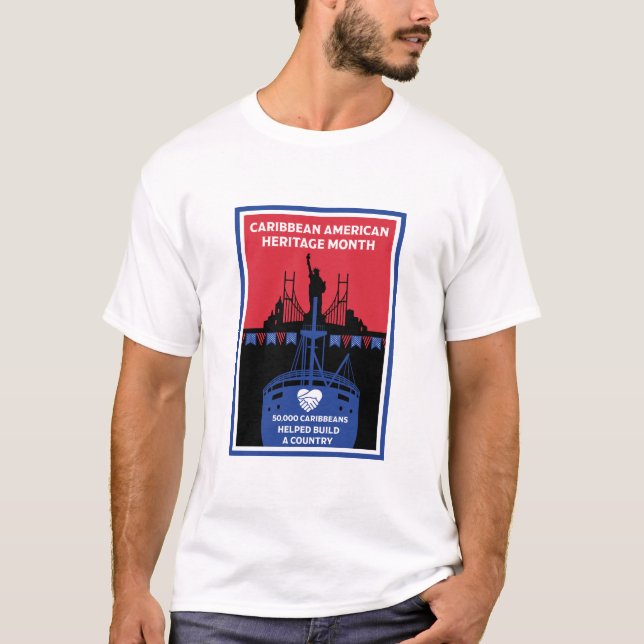 Camiseta Mês do Caribe Patrimônio Americano (Frente)