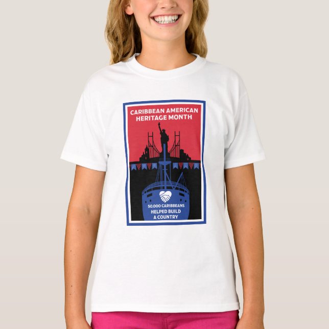 Camiseta Mês do Caribe Patrimônio Americano (Frente)
