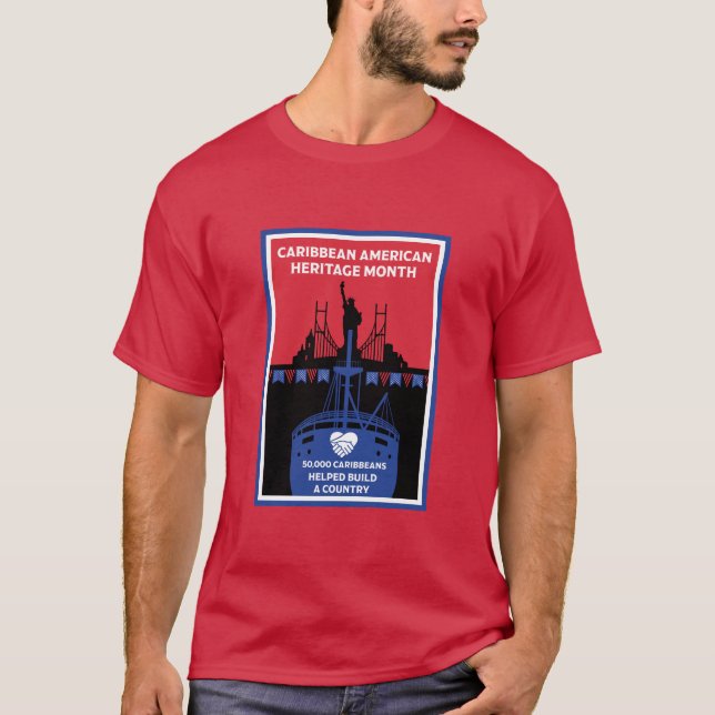 Camiseta Mês do Caribe Patrimônio Americano (Frente)