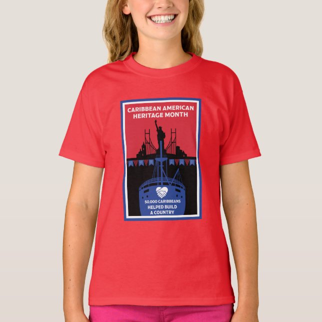 Camiseta Mês do Caribe Patrimônio Americano (Frente)