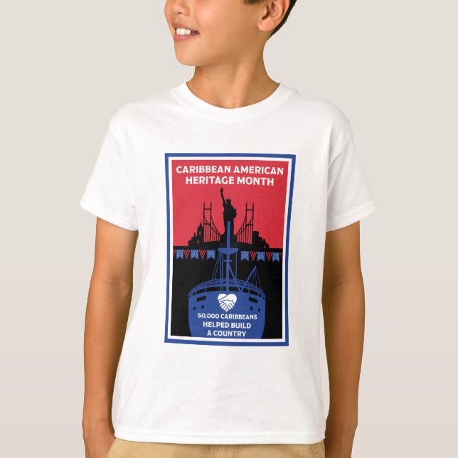 Camiseta Mês do Caribe Patrimônio Americano (Frente)