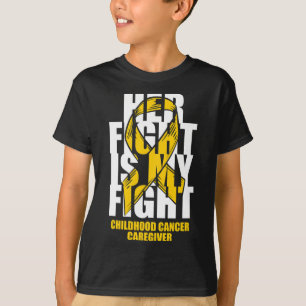Camiseta Mês do Cuidador de Câncer Infantil Fita Dourada De