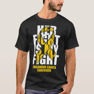 Camiseta Mês do Cuidador de Câncer Infantil Fita Dourada De