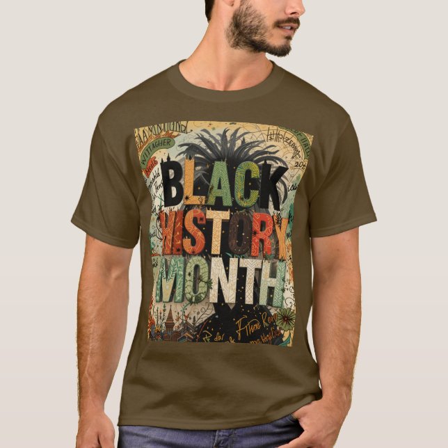 Camiseta Mês do Histórico Preto - Unidade em Cor (Frente)