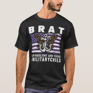 Camiseta Mês Do Nascer Infantil Militar Resiliente E Tou